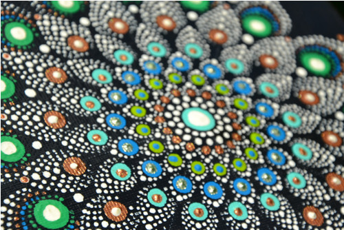 Mandala "Modro-zeleno-zlatavý nádech" — foto 3