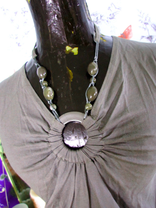 Top etno boho s korálky — foto 3