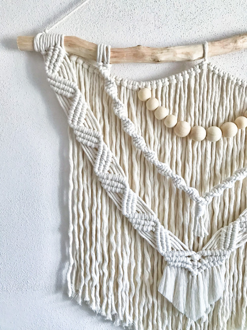 Nástěnná Macrame dekorace přírodní - XL — foto 2
