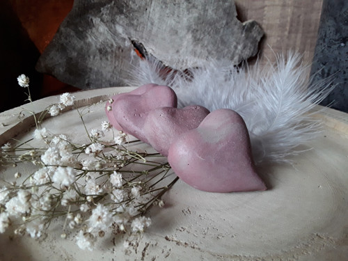Srdce závěsné " Starorůžová " — foto 3