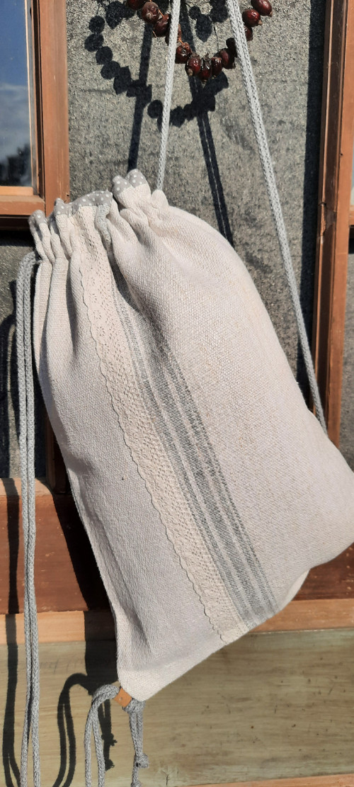 BackPack/Batoh/Vak dvojvrstvový - ručne tkaný ľan — foto 5