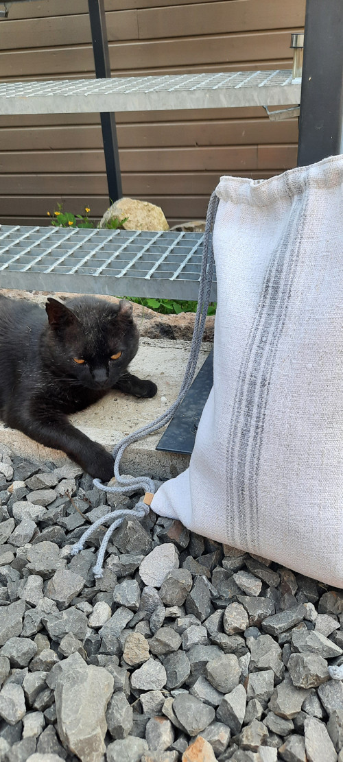BackPack/Batoh/Vak dvojvrstvový - ručne tkaný ľan — foto 5