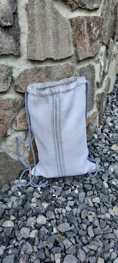 BackPack/Batoh/Vak dvojvrstvový - ručne tkaný ľan — foto 6