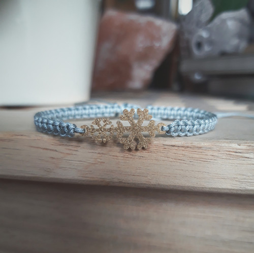 Macrame náramek se sněhovou vločkou — foto 2