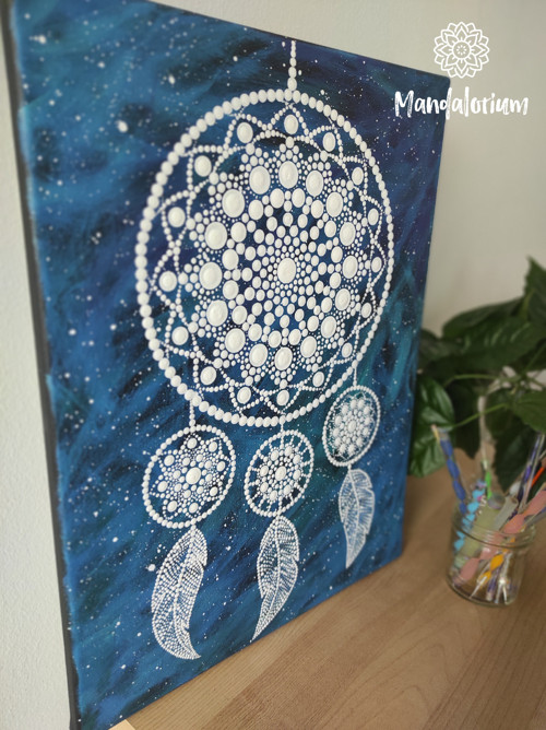 Tečkovaná mandala - Lapač snů — foto 3