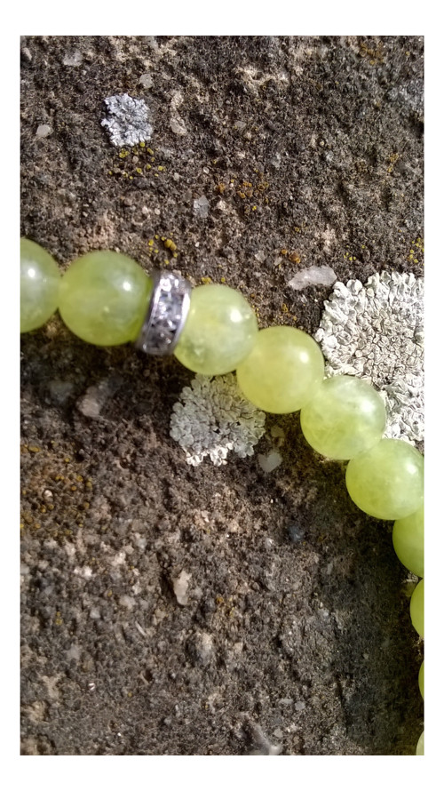 Náramek: peridot + ještěrka — foto 3