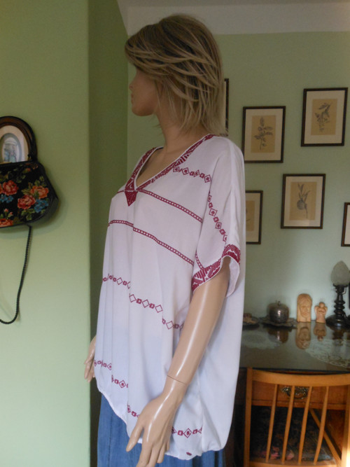 Vyšívaná boho, etno tunika, vel.UNI — foto 4