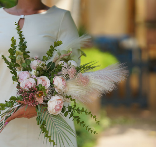 Svatební kytice v boho stylu — foto 4