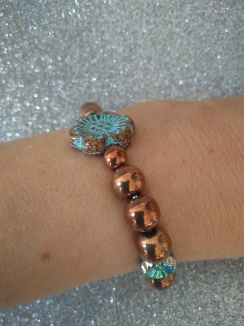 Náramek BRONZ2*hematit — foto 3