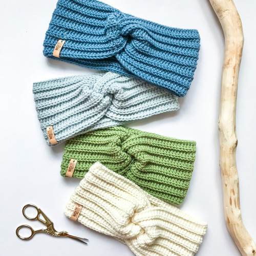 Dámská Boho merino čelenka - zelená — foto 2
