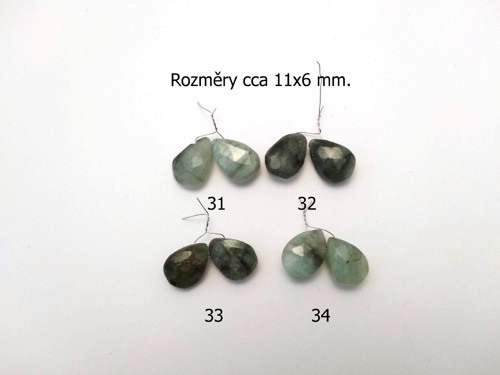 Brioletky pár - smaragd (31-34) — foto 2