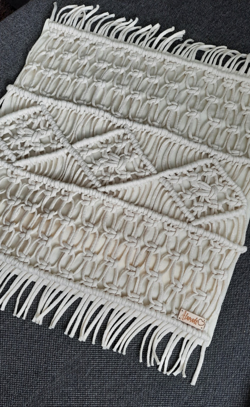 Macramé povlak na polštář 40x40cm — foto 4