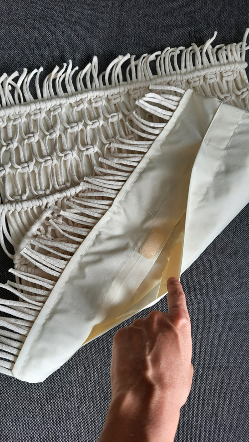 Macramé povlak na polštář 40x40cm — foto 5