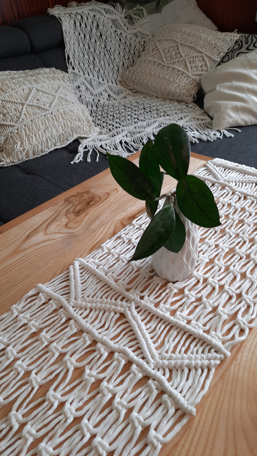Macramé povlak na polštář 40x40cm — foto 6