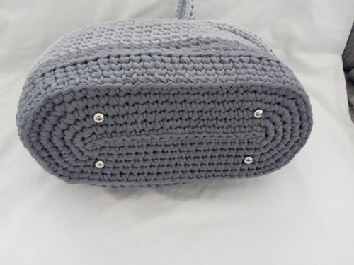 Háčkovaná kabelka Rainbow Gray - Handmade — foto 3