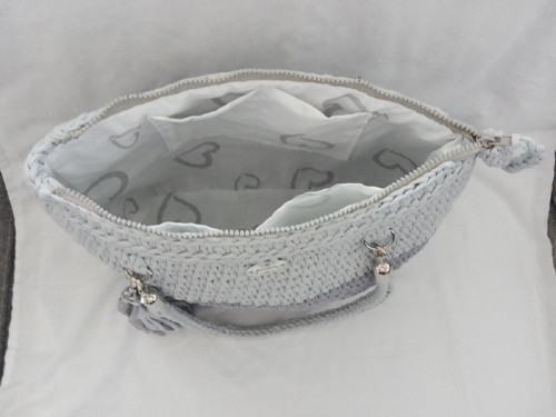Háčkovaná kabelka Rainbow Gray - Handmade — foto 4