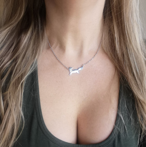 Ocelový náhrdelník*liška*větší — foto 3