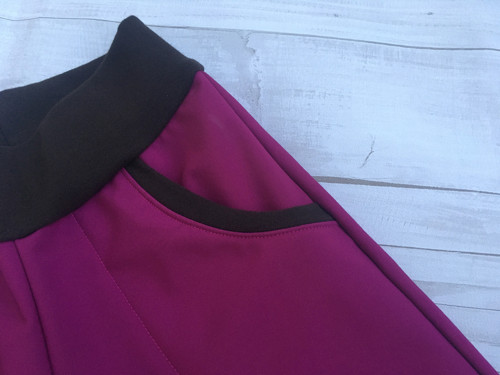 Softshell kalhoty Basic malinová — foto 3
