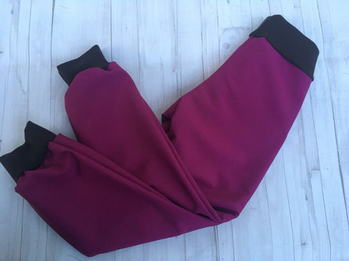 Softshell kalhoty Basic malinová — foto 4
