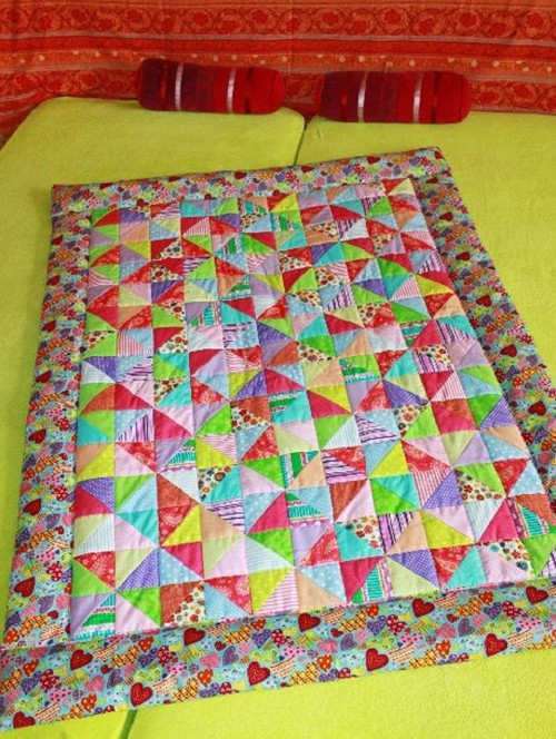 Cik cak barevný ..přikrývka patchwork — foto 3