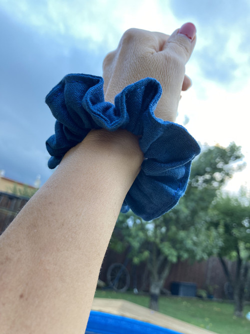 Ľanové scrunchies — foto 2