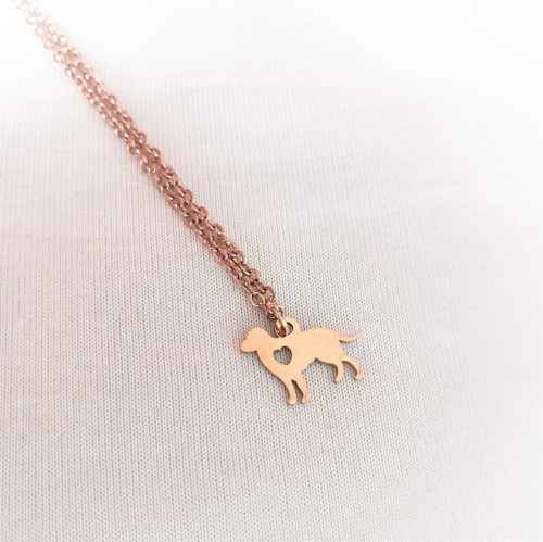 Ocelový náhrdelník*pejsek*rosegold — foto 4