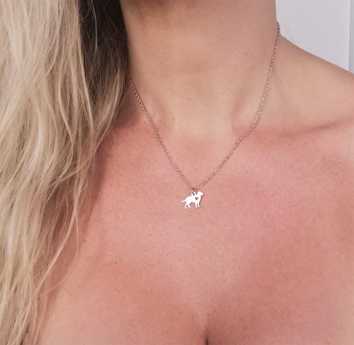 Ocelový náhrdelník*pejsek*rosegold — foto 5