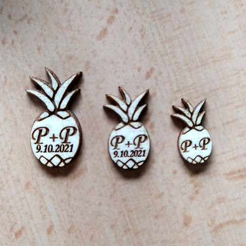 ANANAS s iniciály - sada 10 ks — foto 2