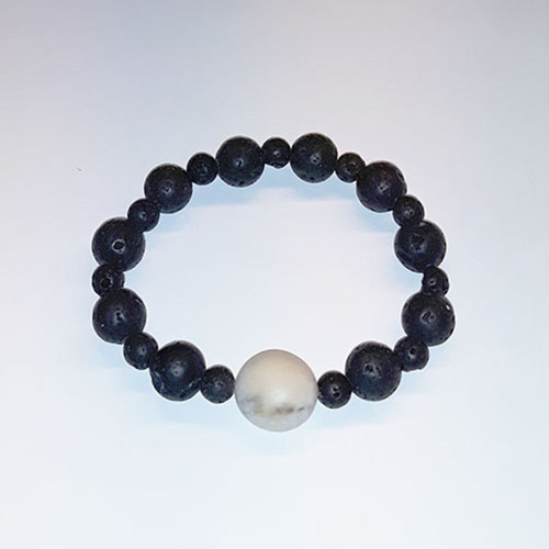 Oblázkový náramek Pebble Lava bubbles — foto 4
