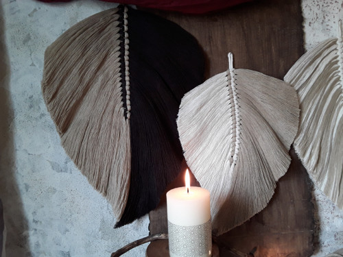Triptych macramé lístečků "SLEVA" — foto 2