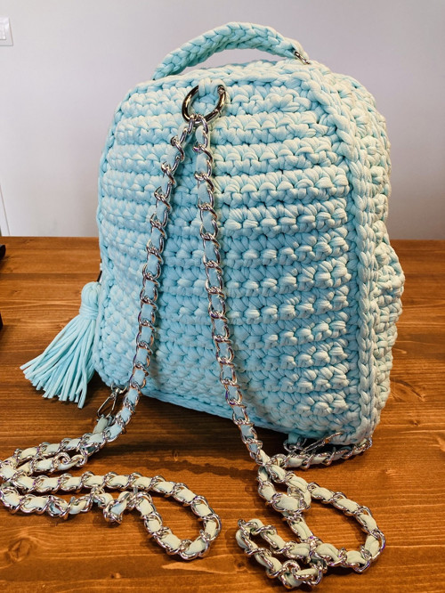 Háčkovaná kabelka TYRKYS Backpack -Handmade — foto 2