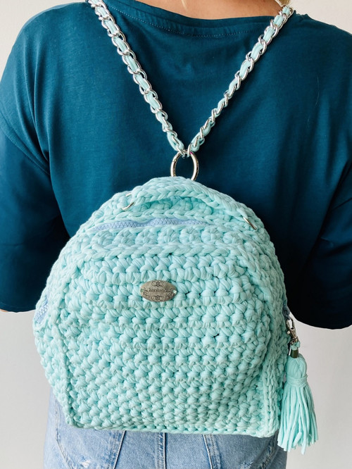 Háčkovaná kabelka TYRKYS Backpack -Handmade — foto 5