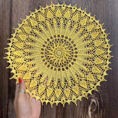 Háčkovaná dečka strukturovaná 35 cm — foto 6