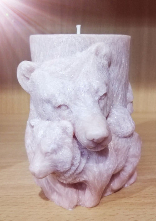 Svíčka MEDVĚDI, výška 10 cm — foto 2