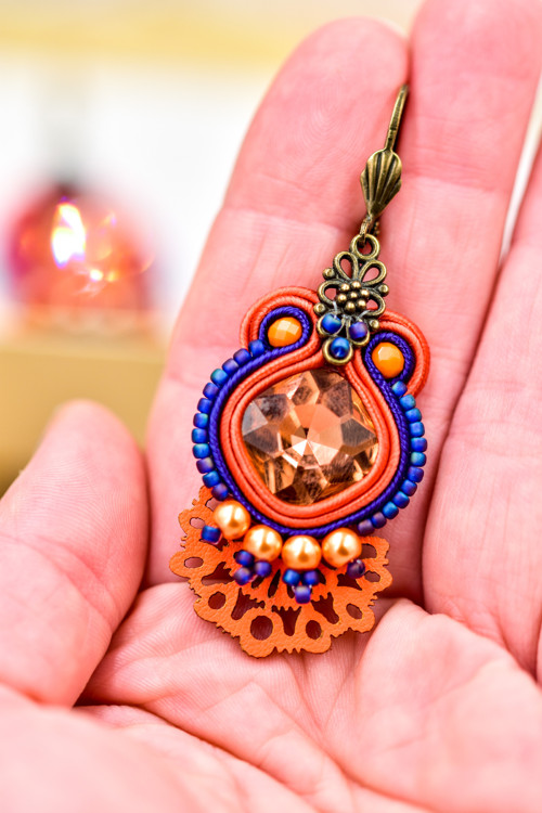 Fan soutache earrings — foto 4