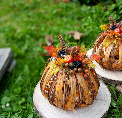 Svítící proutěné dýně — foto 3