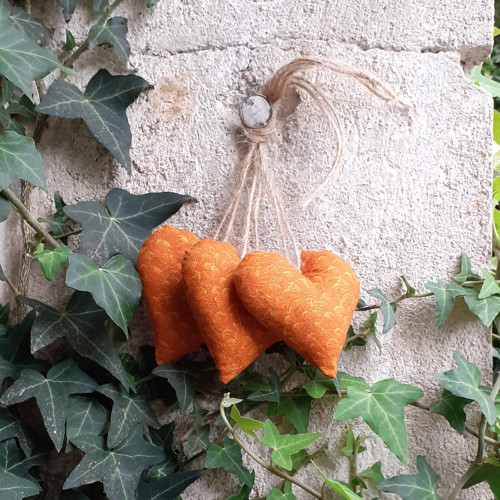 Autumn 3.- sada látkových srdíček — foto 2