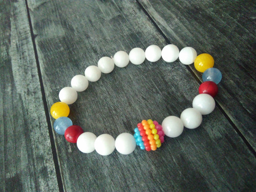 Náramek FUNNY WHITE*jadeit*tyrkys — foto 2