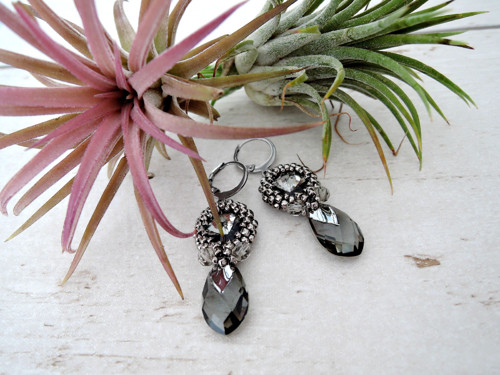 Náušnice Black diamonds Swarovski — foto 5