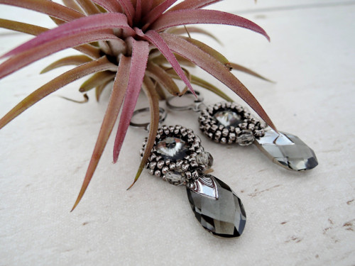 Náušnice Black diamonds Swarovski — foto 2