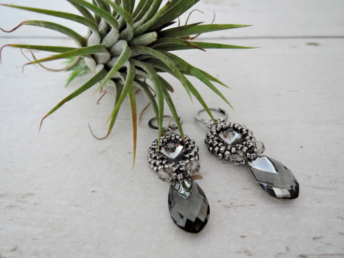 Náušnice Black diamonds Swarovski — foto 6