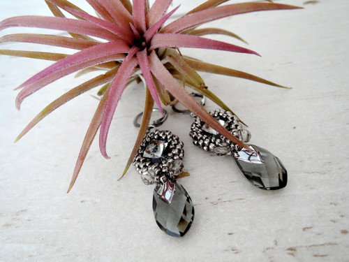 Náušnice Black diamonds Swarovski — foto 3