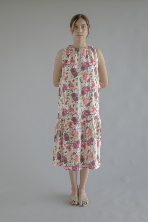 Robe en lin Fleuri - 100% ľan — foto 2