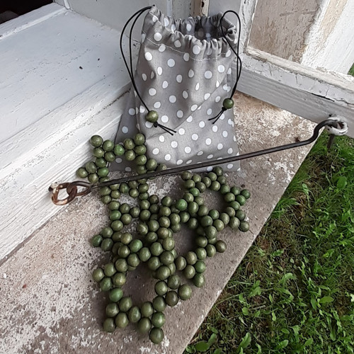 ,,Hvězdičky,, zelené dřevěné ozdoby- sada 6 kusů — foto 2