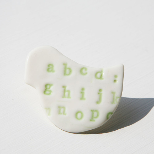 Messinger Applegreen (porcelánová brož) — foto 2