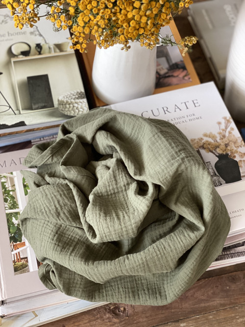 Mušelínový šál " Khaki light" — foto 4