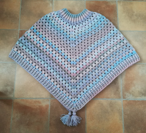 Přírodní teplé poncho — foto 4