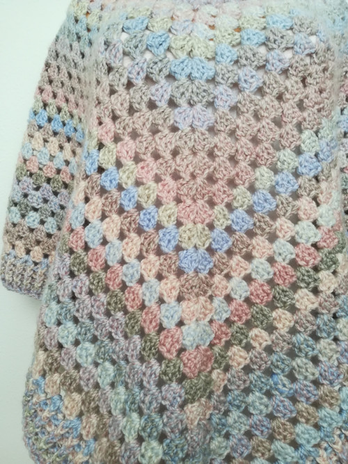 Přírodní teplé poncho — foto 2
