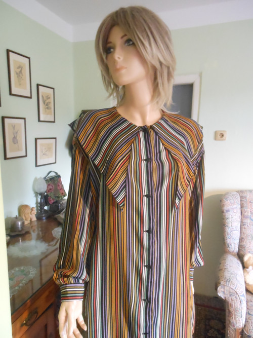 Retro pruhovaná halenka, vel.UNI — foto 2