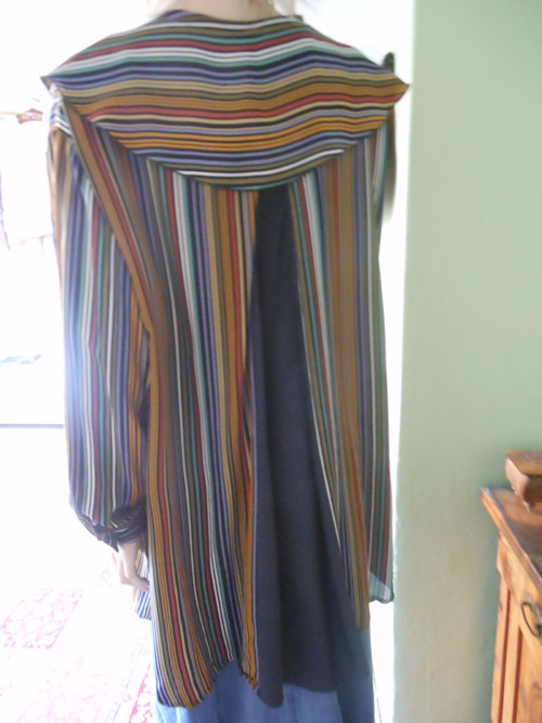 Retro pruhovaná halenka, vel.UNI — foto 5